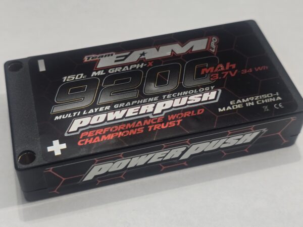 Power Push Racing Team EAM 9200mAh 150C 1S Graph-X Formula LiPo Battery ...